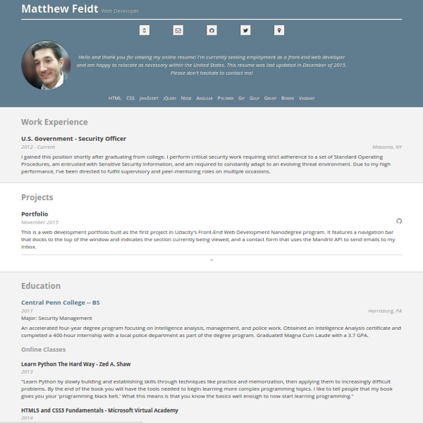 A preview image for the resume site.
